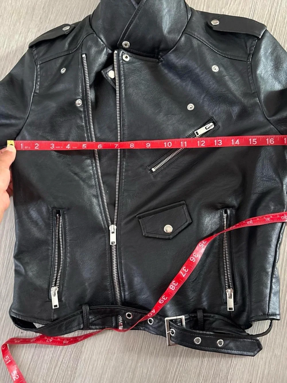 Love Tree Black Faux Leather Jacket - Picture 7 of 8